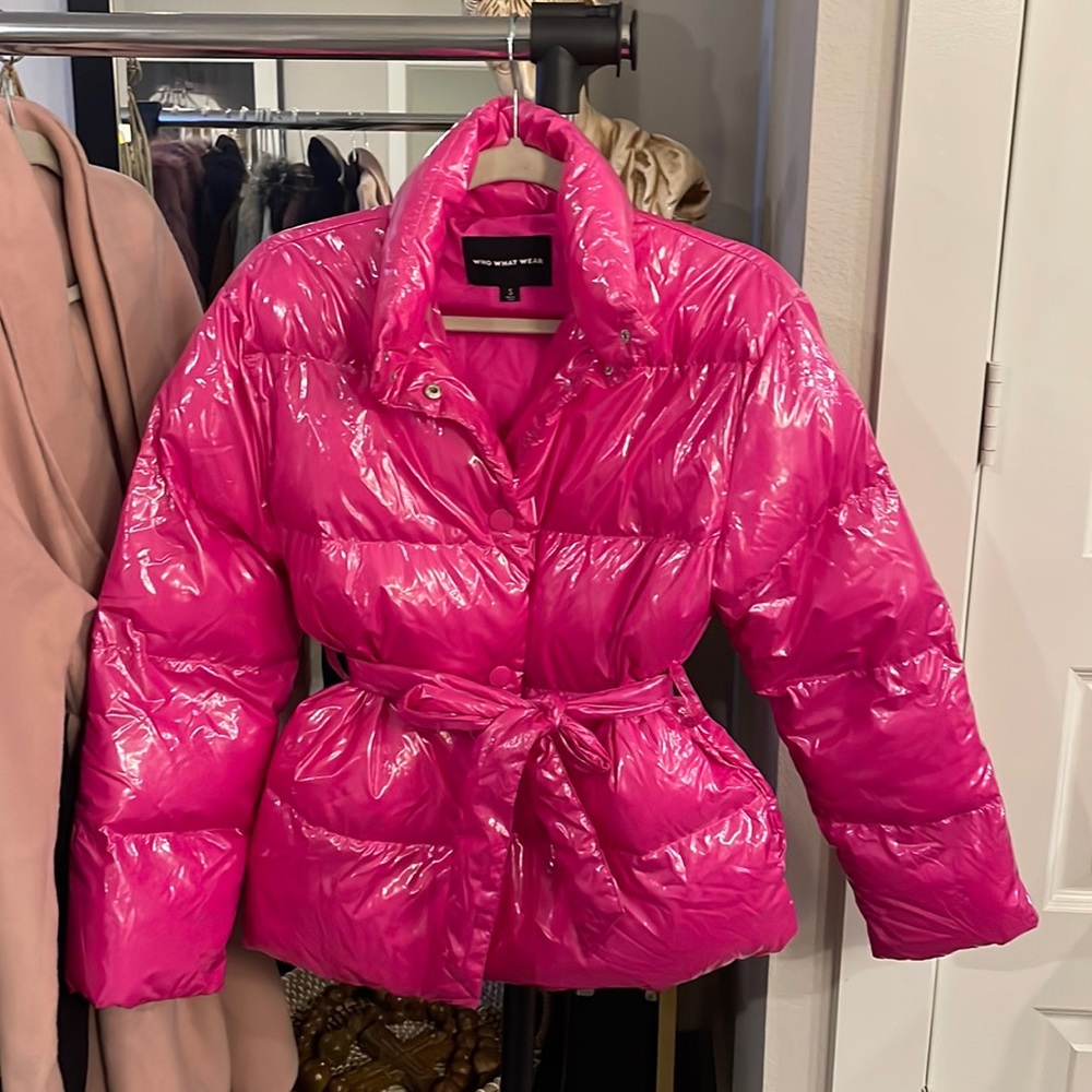 Hot Pink Puffer Jacket Gem